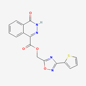 (3-thiophen-2-yl-1,2,4-oxadiazol-5-yl)methyl 4-oxo-3H-phthalazine-1-carboxylate
