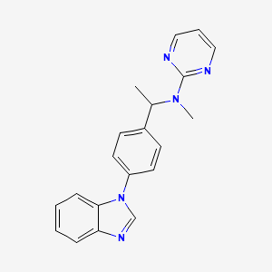 N-[1-[4-(benzimidazol-1-yl)phenyl]ethyl]-N-methylpyrimidin-2-amine