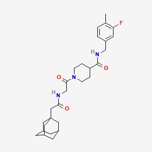 molecular formula C28H38FN3O3 B7550940 1-[2-[[2-(1-adamantyl)acetyl]amino]acetyl]-N-[(3-fluoro-4-methylphenyl)methyl]piperidine-4-carboxamide 