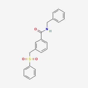 molecular formula C21H19NO3S B7550944 3-(benzenesulfonylmethyl)-N-benzylbenzamide 