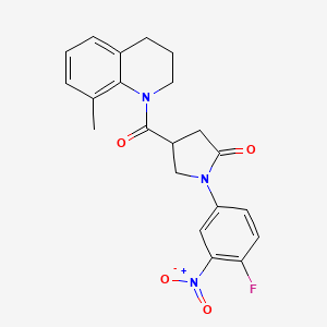 1-(4-fluoro-3-nitrophenyl)-4-(8-methyl-3,4-dihydro-2H-quinoline-1-carbonyl)pyrrolidin-2-one