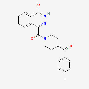 molecular formula C22H21N3O3 B7551017 4-[4-(4-methylbenzoyl)piperidine-1-carbonyl]-2H-phthalazin-1-one 