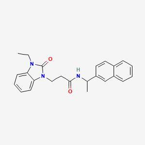 3-(3-ethyl-2-oxobenzimidazol-1-yl)-N-(1-naphthalen-2-ylethyl)propanamide