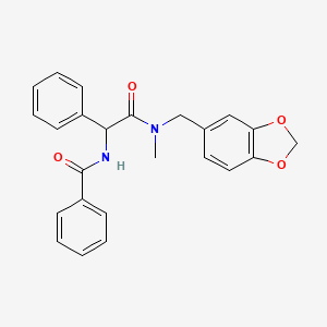 N-[2-[1,3-benzodioxol-5-ylmethyl(methyl)amino]-2-oxo-1-phenylethyl]benzamide