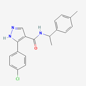 5-(4-chlorophenyl)-N-[1-(4-methylphenyl)ethyl]-1H-pyrazole-4-carboxamide