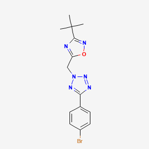 5-[[5-(4-Bromophenyl)tetrazol-2-yl]methyl]-3-tert-butyl-1,2,4-oxadiazole