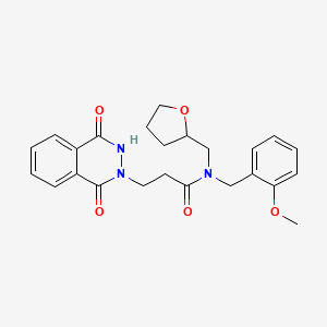 3-(1,4-dioxo-3H-phthalazin-2-yl)-N-[(2-methoxyphenyl)methyl]-N-(oxolan-2-ylmethyl)propanamide