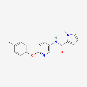 molecular formula C19H19N3O2 B7551245 N-[6-(3,4-dimethylphenoxy)pyridin-3-yl]-1-methylpyrrole-2-carboxamide 