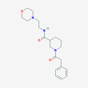 molecular formula C20H29N3O3 B7551268 N-(2-morpholin-4-ylethyl)-1-(2-phenylacetyl)piperidine-3-carboxamide 