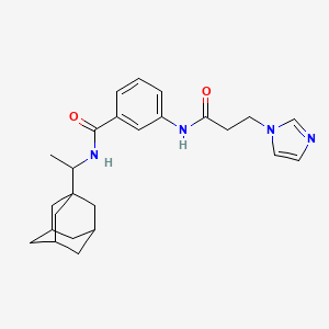 molecular formula C25H32N4O2 B7551311 N-[1-(1-adamantyl)ethyl]-3-(3-imidazol-1-ylpropanoylamino)benzamide 