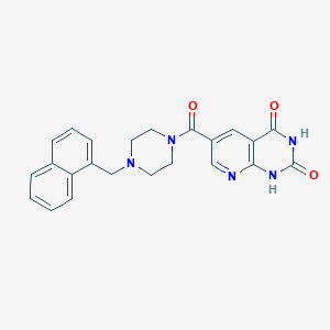 molecular formula C23H21N5O3 B7551338 6-[4-(naphthalen-1-ylmethyl)piperazine-1-carbonyl]-1H-pyrido[2,3-d]pyrimidine-2,4-dione 
