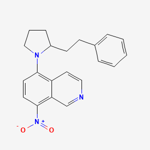 molecular formula C21H21N3O2 B7551362 8-Nitro-5-[2-(2-phenylethyl)pyrrolidin-1-yl]isoquinoline 