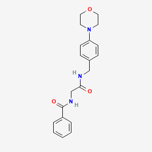 molecular formula C20H23N3O3 B7551477 N-[2-[(4-morpholin-4-ylphenyl)methylamino]-2-oxoethyl]benzamide 