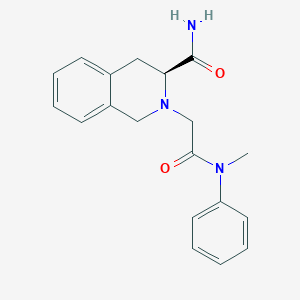 molecular formula C19H21N3O2 B7551510 (3S)-2-[2-(N-methylanilino)-2-oxoethyl]-3,4-dihydro-1H-isoquinoline-3-carboxamide 