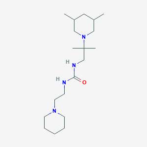 molecular formula C19H38N4O B7551514 1-[2-(3,5-Dimethylpiperidin-1-yl)-2-methylpropyl]-3-(2-piperidin-1-ylethyl)urea 