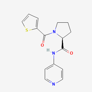 molecular formula C15H15N3O2S B7551528 (2S)-N-pyridin-4-yl-1-(thiophene-2-carbonyl)pyrrolidine-2-carboxamide 