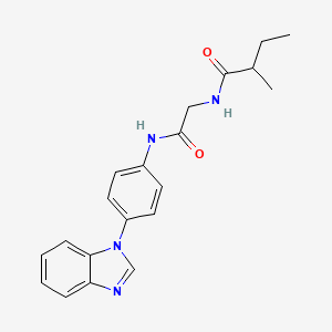 molecular formula C20H22N4O2 B7551530 N-[2-[4-(benzimidazol-1-yl)anilino]-2-oxoethyl]-2-methylbutanamide 