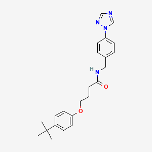 4-(4-tert-butylphenoxy)-N-[[4-(1,2,4-triazol-1-yl)phenyl]methyl]butanamide