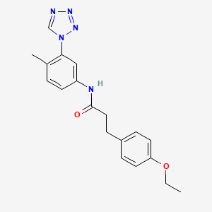molecular formula C19H21N5O2 B7551682 3-(4-ethoxyphenyl)-N-[4-methyl-3-(tetrazol-1-yl)phenyl]propanamide 