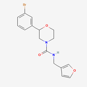 molecular formula C16H17BrN2O3 B7551740 2-(3-bromophenyl)-N-(furan-3-ylmethyl)morpholine-4-carboxamide 