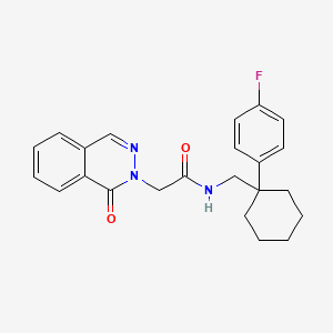 N-[[1-(4-fluorophenyl)cyclohexyl]methyl]-2-(1-oxophthalazin-2-yl)acetamide