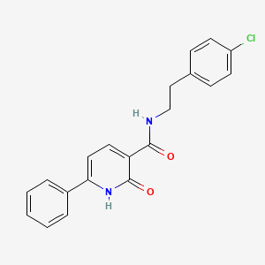 molecular formula C20H17ClN2O2 B7551827 N-[2-(4-chlorophenyl)ethyl]-2-oxo-6-phenyl-1H-pyridine-3-carboxamide 