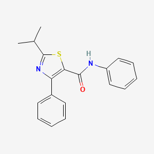 molecular formula C19H18N2OS B7551857 N,4-diphenyl-2-propan-2-yl-1,3-thiazole-5-carboxamide 