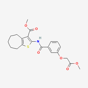 methyl 2-[[3-(2-methoxy-2-oxoethoxy)benzoyl]amino]-5,6,7,8-tetrahydro-4H-cyclohepta[b]thiophene-3-carboxylate