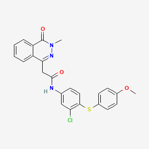 molecular formula C24H20ClN3O3S B7551951 N-[3-chloro-4-(4-methoxyphenyl)sulfanylphenyl]-2-(3-methyl-4-oxophthalazin-1-yl)acetamide 