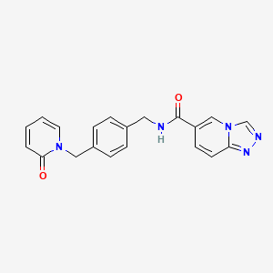 N-[[4-[(2-oxopyridin-1-yl)methyl]phenyl]methyl]-[1,2,4]triazolo[4,3-a]pyridine-6-carboxamide
