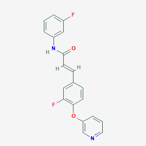 molecular formula C20H14F2N2O2 B7552098 (E)-N-(3-fluorophenyl)-3-(3-fluoro-4-pyridin-3-yloxyphenyl)prop-2-enamide 