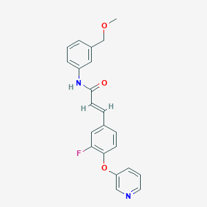 molecular formula C22H19FN2O3 B7552120 (E)-3-(3-fluoro-4-pyridin-3-yloxyphenyl)-N-[3-(methoxymethyl)phenyl]prop-2-enamide 