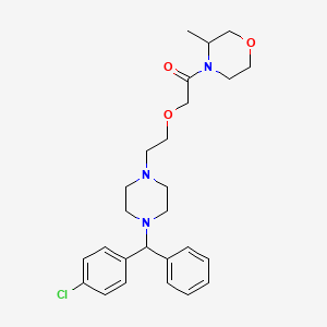 molecular formula C26H34ClN3O3 B7552144 2-[2-[4-[(4-Chlorophenyl)-phenylmethyl]piperazin-1-yl]ethoxy]-1-(3-methylmorpholin-4-yl)ethanone 