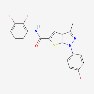 molecular formula C19H12F3N3OS B7552219 N-(2,3-difluorophenyl)-1-(4-fluorophenyl)-3-methylthieno[2,3-c]pyrazole-5-carboxamide 