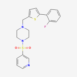 molecular formula C20H20FN3O2S2 B7552230 1-[[5-(2-Fluorophenyl)thiophen-2-yl]methyl]-4-pyridin-3-ylsulfonylpiperazine 