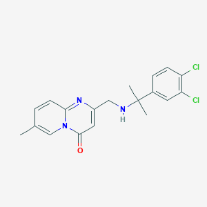 molecular formula C19H19Cl2N3O B7552365 2-[[2-(3,4-Dichlorophenyl)propan-2-ylamino]methyl]-7-methylpyrido[1,2-a]pyrimidin-4-one 