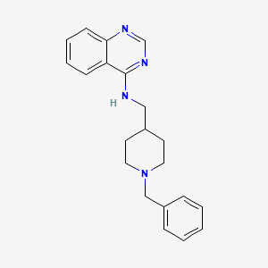 molecular formula C21H24N4 B7552371 N-[(1-benzylpiperidin-4-yl)methyl]quinazolin-4-amine 