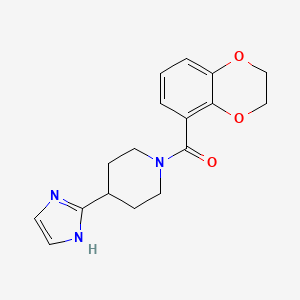 molecular formula C17H19N3O3 B7552459 2,3-dihydro-1,4-benzodioxin-5-yl-[4-(1H-imidazol-2-yl)piperidin-1-yl]methanone 