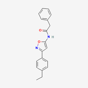 molecular formula C19H18N2O2 B7552472 N-[3-(4-ethylphenyl)-1,2-oxazol-5-yl]-2-phenylacetamide 