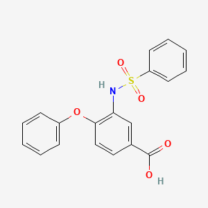 molecular formula C19H15NO5S B7552596 3-(Benzenesulfonamido)-4-phenoxybenzoic acid 