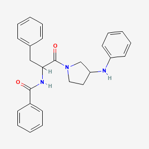 molecular formula C26H27N3O2 B7552851 N-[1-(3-anilinopyrrolidin-1-yl)-1-oxo-3-phenylpropan-2-yl]benzamide 
