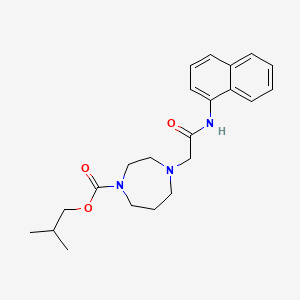 molecular formula C22H29N3O3 B7552897 2-Methylpropyl 4-[2-(naphthalen-1-ylamino)-2-oxoethyl]-1,4-diazepane-1-carboxylate 