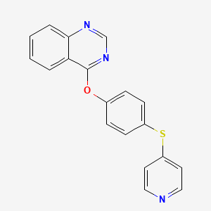 molecular formula C19H13N3OS B7552900 4-(4-Pyridin-4-ylsulfanylphenoxy)quinazoline 