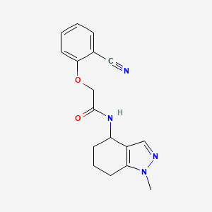 molecular formula C17H18N4O2 B7552934 2-(2-cyanophenoxy)-N-(1-methyl-4,5,6,7-tetrahydroindazol-4-yl)acetamide 