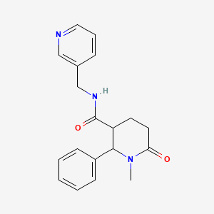 molecular formula C19H21N3O2 B7553000 1-methyl-6-oxo-2-phenyl-N-(pyridin-3-ylmethyl)piperidine-3-carboxamide 
