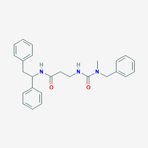 molecular formula C26H29N3O2 B7553021 3-[[benzyl(methyl)carbamoyl]amino]-N-(1,2-diphenylethyl)propanamide 