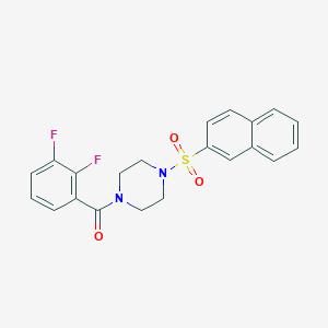 molecular formula C21H18F2N2O3S B7553059 (2,3-Difluorophenyl)-(4-naphthalen-2-ylsulfonylpiperazin-1-yl)methanone 