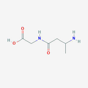 molecular formula C6H12N2O3 B7553117 2-(3-Aminobutanoylamino)acetic acid 
