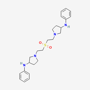 molecular formula C24H34N4O2S B7553118 1-[2-[2-(3-anilinopyrrolidin-1-yl)ethylsulfonyl]ethyl]-N-phenylpyrrolidin-3-amine 
