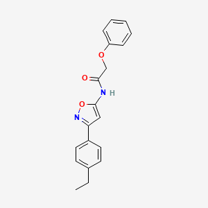 molecular formula C19H18N2O3 B7553128 N-[3-(4-ethylphenyl)-1,2-oxazol-5-yl]-2-phenoxyacetamide 